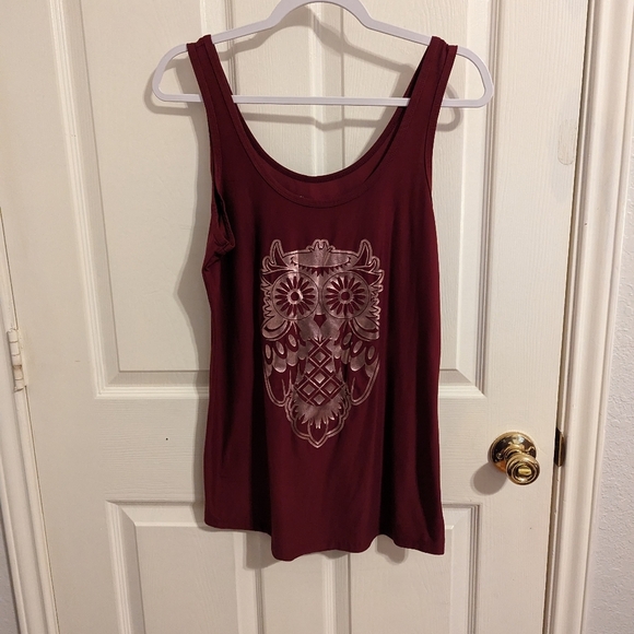 🌟3 for $15 No Boundaries Women's Owl Tank Top - Picture 2 of 8